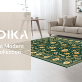 Vintage Floral Textured Elegance(Green)