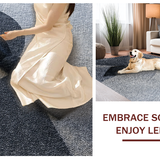 Ultra Soft Area Rug, Non Slip, Stain Resistant, Washable Area Rugs for Living Room, Bedroom, Modern Bow Carpet:  Stylish Black Stitch Design(Gray)