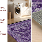 Ultra Soft Area Rug, Non Slip, Stain Resistant, Washable Area Rugs for Living Room, Bedroom, Deep Ocean Monster Area Rug(Purple)
