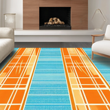 Ultra Soft Area Rug, Non Slip, Stain Resistant, Washable Area Rugs for Living Room, Bedroom, Soft Hypebeast Ocean Vibe(Orange)