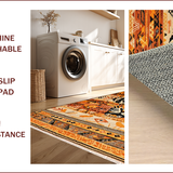 Ultra Soft Area Rug, Non Slip, Stain Resistant, Washable Area Rugs for Living Room, Bedroom, Rustic Warm Earthy Palette(Orange)