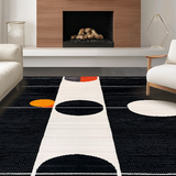 Ultra Soft Area Rug, Non Slip, Stain Resistant, Washable Area Rugs for Living Room, Bedroom, Sleek Earthy Ogee Motif(Black)