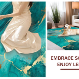 Bold Turquoise Brushstroke Visuals(Blue)