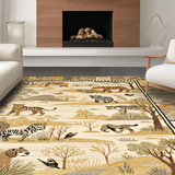Vibrant Safari Scene for Playtime(Beige)