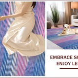 Ultra Soft Area Rug, Non Slip, Stain Resistant, Washable Area Rugs for Living Room, Bedroom, Contemporary Soft Pastel Abstract(Blue)