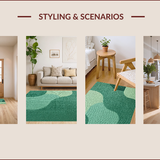 Ultra Soft Area Rug, Non Slip, Stain Resistant, Washable Area Rugs for Living Room, Bedroom, Modern Sage Green Living Room Abstract Rug(Green)