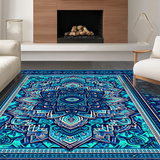 Bold Geometric Circular Artwork(Blue)