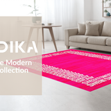 Ultra Soft Area Rug, Non Slip, Stain Resistant, Washable Area Rugs for Living Room, Bedroom, Bold Energetic Funky Vibes(Red)
