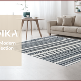 Ultra Soft Area Rug, Non Slip, Stain Resistant, Washable Area Rugs for Living Room, Bedroom, Reversible Black and White Patio Pool Rug(Blue)