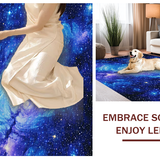 Ultra Soft Area Rug, Non Slip, Stain Resistant, Washable Area Rugs for Living Room, Bedroom, Vibrant Celestial Artistry Display(Blue)