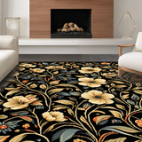 Minimalist Floral Elegance in Black(Black)