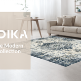 Ultra Soft Area Rug, Non Slip, Stain Resistant, Washable Area Rugs for Living Room, Bedroom, Cozy Earthy Toned Floral Design(Gray)