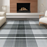 Ultra Soft Area Rug, Non Slip, Stain Resistant, Washable Area Rugs for Living Room, Bedroom, Sleek Contemporary Neutral Motif(Gray)