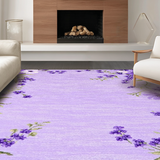 Ultra Soft Area Rug, Non Slip, Stain Resistant, Washable Area Rugs for Living Room, Bedroom, Charming Circular Plush Decor Accent(Purple)