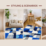Sophisticated Gray and Blue Mosaic(Blue)