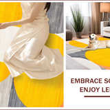 Ultra Soft Area Rug, Non Slip, Stain Resistant, Washable Area Rugs for Living Room, Bedroom, Stylish Symmetrical Patterned Delight(Yellow)