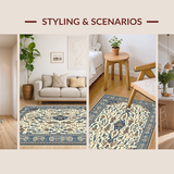 Ultra Soft Area Rug, Non Slip, Stain Resistant, Washable Area Rugs for Living Room, Bedroom, Charming Animal Motif in Earthy Tones(Beige)