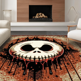 Ultra Soft Area Rug, Non Slip, Stain Resistant, Washable Area Rugs for Living Room, Bedroom, Charming Cartoonish Horror Aesthetic(Brown)