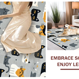 Ultra Soft Area Rug, Non Slip, Stain Resistant, Washable Area Rugs for Living Room, Bedroom, Vivid Unique Animal Art Design(Gray)