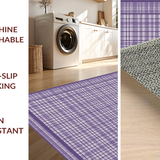 Ultra Soft Area Rug, Non Slip, Stain Resistant, Washable Area Rugs for Living Room, Bedroom, Chic Purple Trellis Motif(Purple)