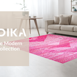 Ultra Soft Area Rug, Non Slip, Stain Resistant, Washable Area Rugs for Living Room, Bedroom, Playful Shaggy Love Design(Pink)