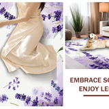 Ultra Soft Area Rug, Non Slip, Stain Resistant, Washable Area Rugs for Living Room, Bedroom, Ethereal Pastel Floral Arrangement(Purple)