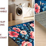 Ultra Soft Area Rug, Non Slip, Stain Resistant, Washable Area Rugs for Living Room, Bedroom, Charming Pastel Medallion Pattern(Blue)