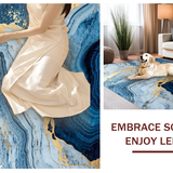 Sophisticated Contemporary Geometric Motif(Blue)