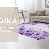 Ultra Soft Area Rug, Non Slip, Stain Resistant, Washable Area Rugs for Living Room, Bedroom, Plush Pastel Textured Delight(Purple)