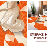 Ultra Soft Area Rug, Non Slip, Stain Resistant, Washable Area Rugs for Living Room, Bedroom, Luxe Fluffy Orange Statement Piece(Orange)