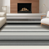 Ultra Soft Area Rug, Non Slip, Stain Resistant, Washable Area Rugs for Living Room, Bedroom, Stylish Dynamic Lattice Arrangement(Black)