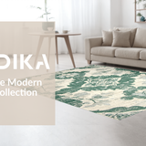 Ultra Soft Area Rug, Non Slip, Stain Resistant, Washable Area Rugs for Living Room, Bedroom, Serene Earthy Tones Floral Style(Gray)
