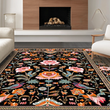 Eclectic Colorful Botanical Design(Black)