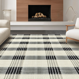 Ultra Soft Area Rug, Non Slip, Stain Resistant, Washable Area Rugs for Living Room, Bedroom, Stylish Modern Abstract Composition(Beige)