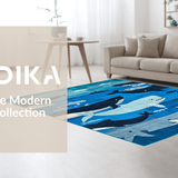 Ultra Soft Area Rug, Non Slip, Stain Resistant, Washable Area Rugs for Living Room, Bedroom, Contemporary Soft-Textured Bath Accessory(Blue)