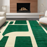 Ultra Soft Area Rug, Non Slip, Stain Resistant, Washable Area Rugs for Living Room, Bedroom, Sleek Nature-Inspired Decorative Elements(Green)