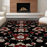 Dramatic Black and Burgundy Design(Black)