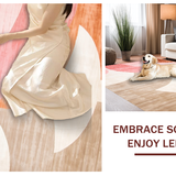 Contemporary Abstract Semi Circle Motif(Beige)