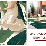 Ultra Soft Area Rug, Non Slip, Stain Resistant, Washable Area Rugs for Living Room, Bedroom, Soft Green Nature-Inspired Motif(Green)