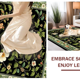 Lush Green Floral Aesthetic(Black)