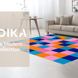 Whimsical Modernist Checkered Design(Blue)