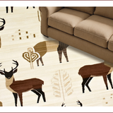 Ultra Soft Area Rug, Non Slip, Stain Resistant, Washable Area Rugs for Living Room, Bedroom, Rustic Earthy Sika Deer Aesthetic(Beige)