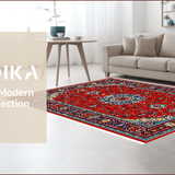 Ultra Soft Area Rug, Non Slip, Stain Resistant, Washable Area Rugs for Living Room, Bedroom, Vintage Red Heriz Living Room Washable Rug(Red)
