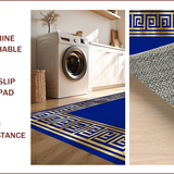 Sophisticated Dark Blue Geometric Fusion(Blue)