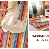 Ultra Soft Area Rug, Non Slip, Stain Resistant, Washable Area Rugs for Living Room, Bedroom, Artful Reversible Textile Design(Red)