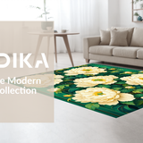 Ultra Soft Area Rug, Non Slip, Stain Resistant, Washable Area Rugs for Living Room, Bedroom, Charming Petal Inspired Design(Beige)