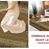 Ultra Soft Area Rug, Non Slip, Stain Resistant, Washable Area Rugs for Living Room, Bedroom, Modern Chic Faux Fur Motif(Gold)