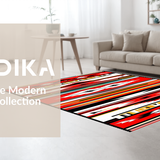 Luxurious Warm Tones Striped Fabric(Red)