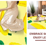 Ultra Soft Area Rug, Non Slip, Stain Resistant, Washable Area Rugs for Living Room, Bedroom, Lively Yellow Green Color Fusion(Yellow)