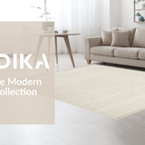 Ultra Soft Area Rug, Non Slip, Stain Resistant, Washable Area Rugs for Living Room, Bedroom, Rustic Chic Linear Trellis Art(Beige)